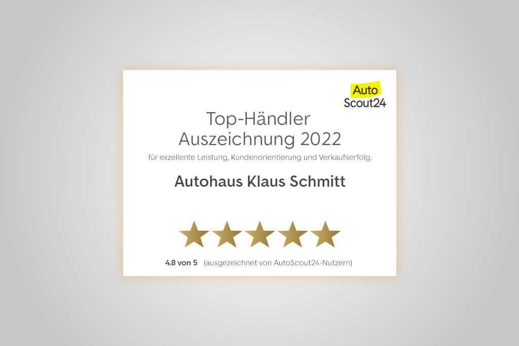AutoScout24: Top-Händler Auszeichnung 2022